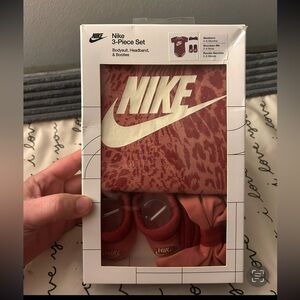 Nike baby set - 3 pieces- 0-6 months NEW 
New pink booties- size 3 NEW